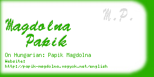 magdolna papik business card